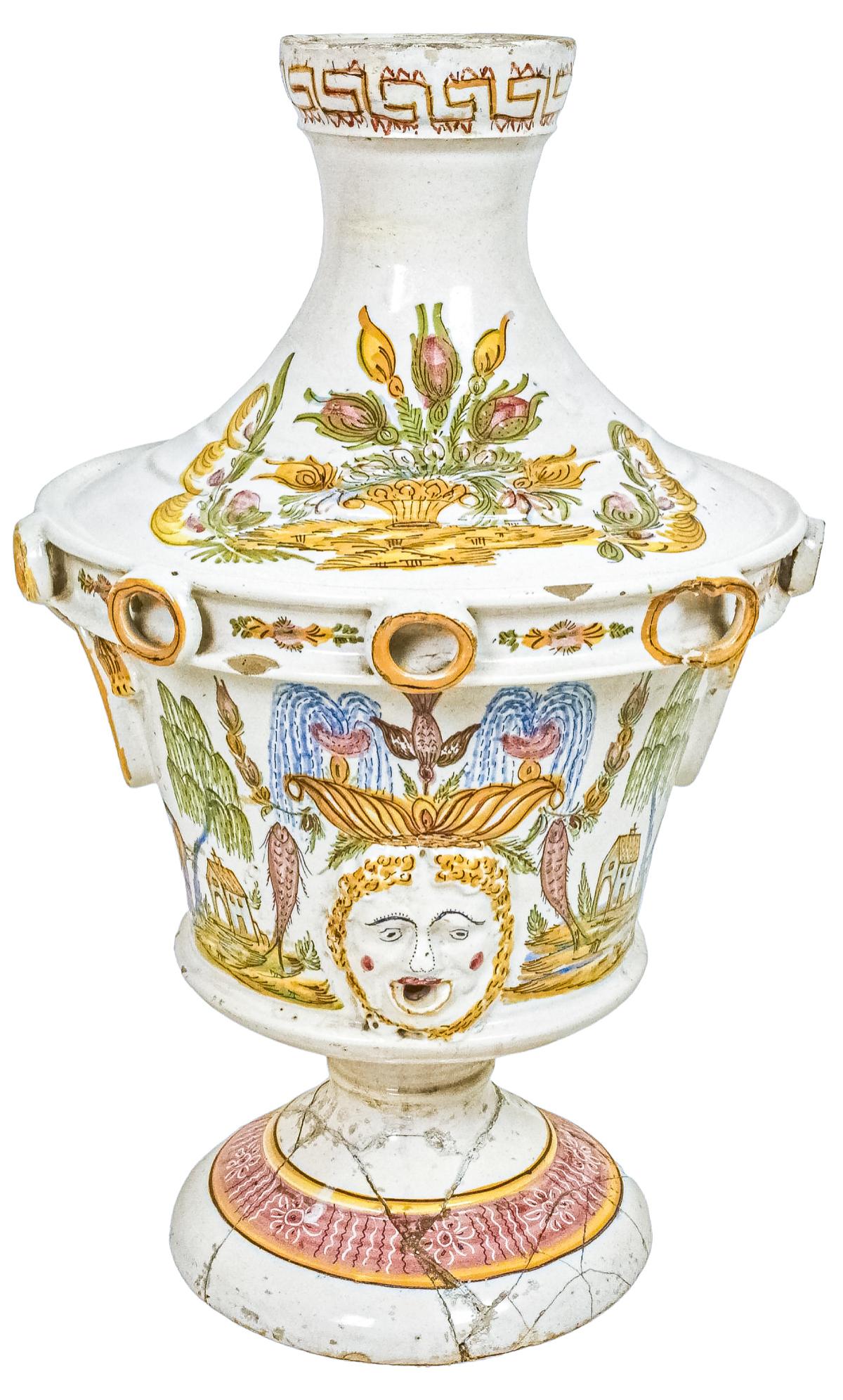 AGUAMANIL EN CERÁMICA DE RIBESALBES DEL S.XIX