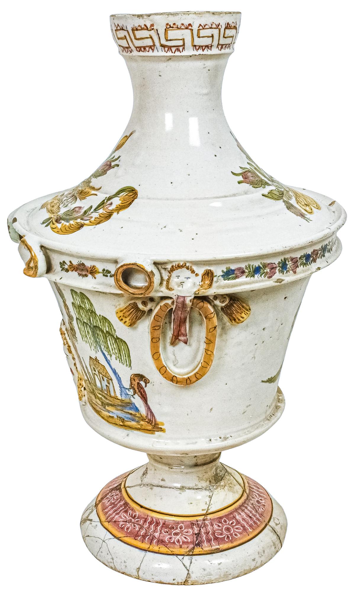 AGUAMANIL EN CERÁMICA DE RIBESALBES DEL S.XIX