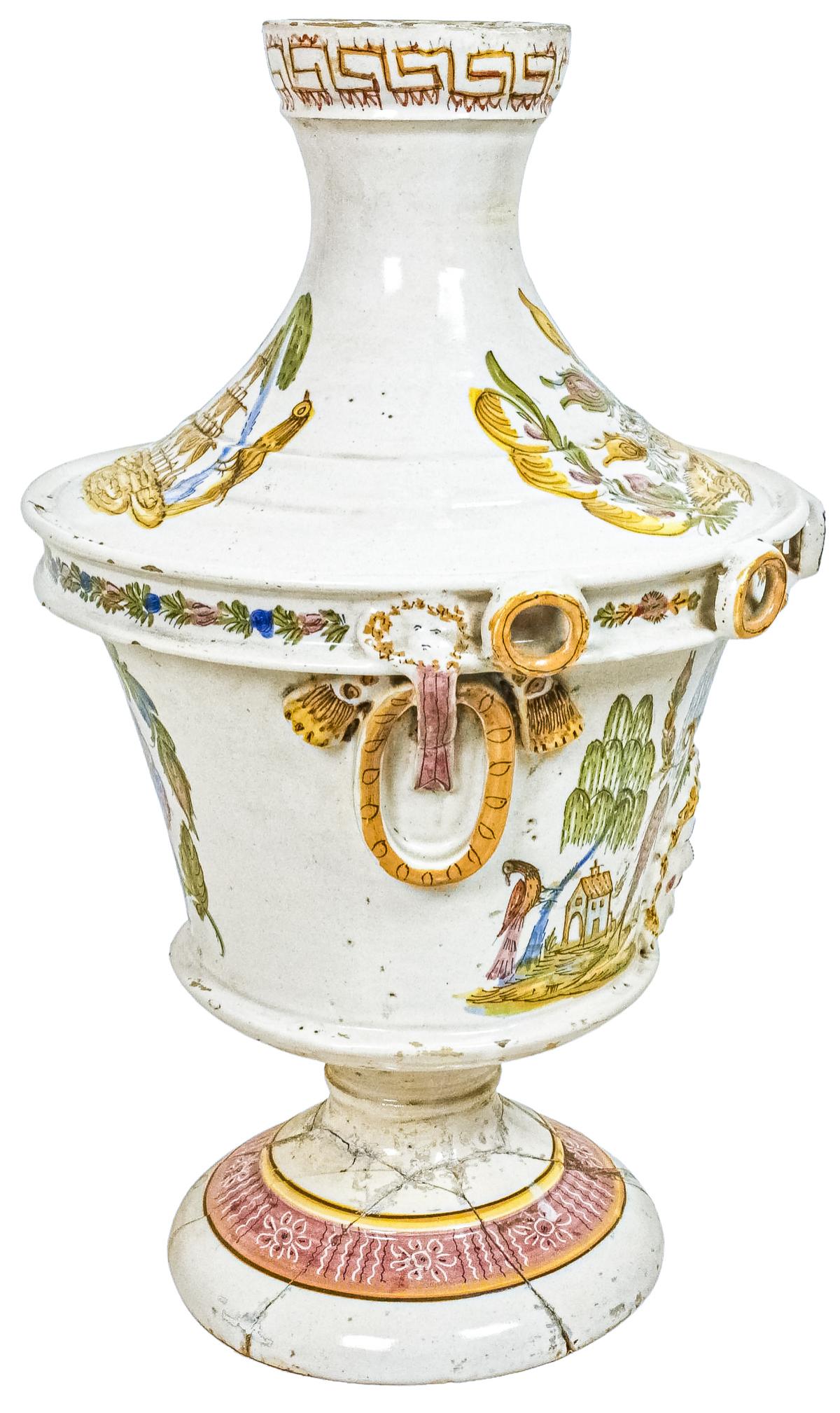 AGUAMANIL EN CERÁMICA DE RIBESALBES DEL S.XIX