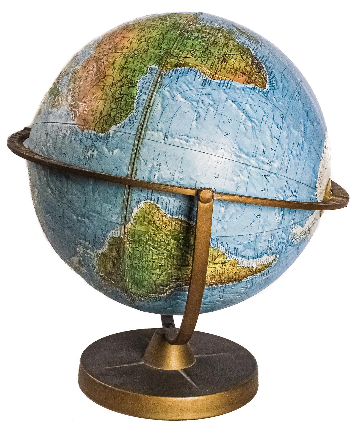  GLOBO TERRÁQUEO DE LOS AÑOS 60