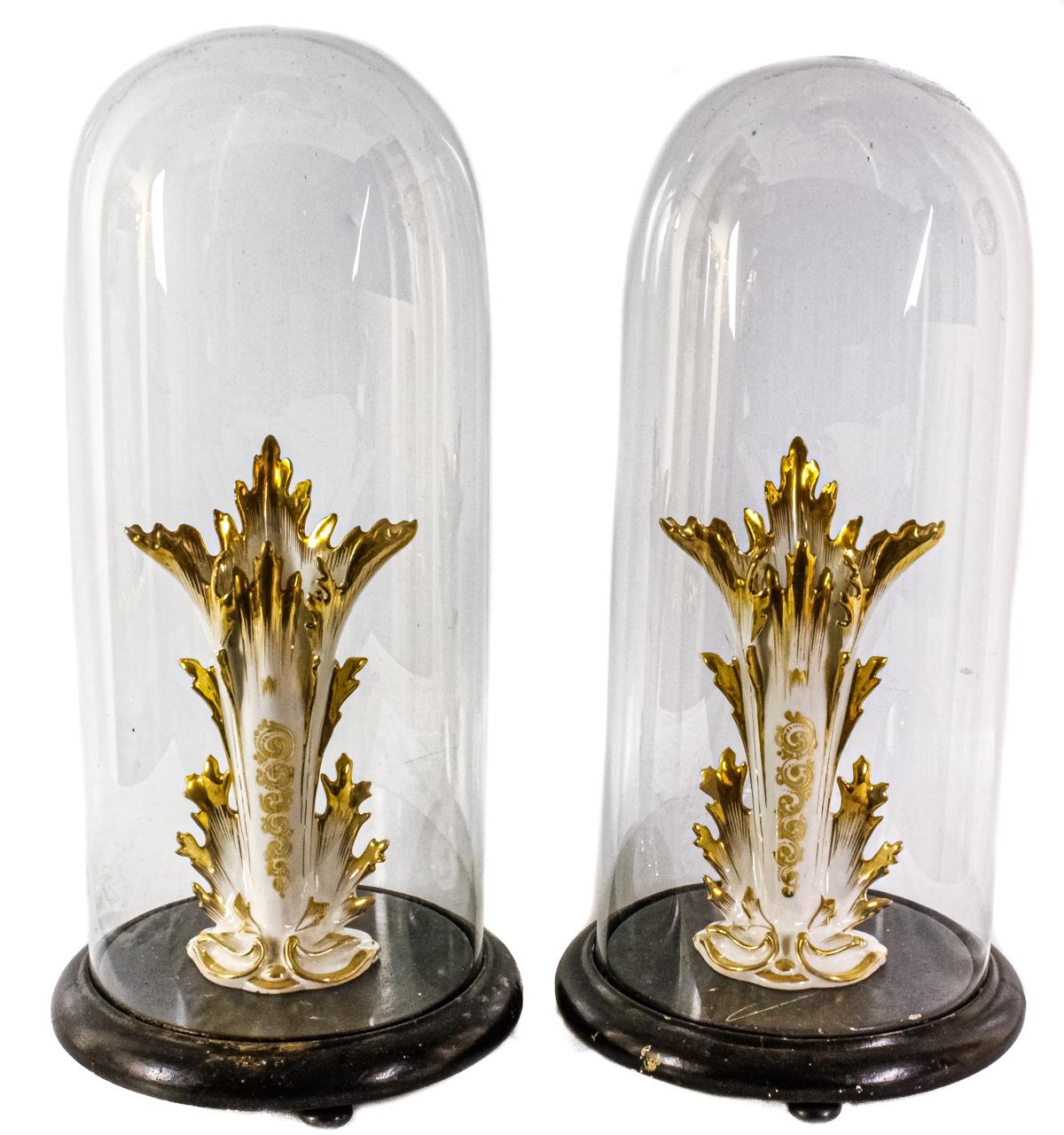 PAREJA DE URNAS DE CRISTAL