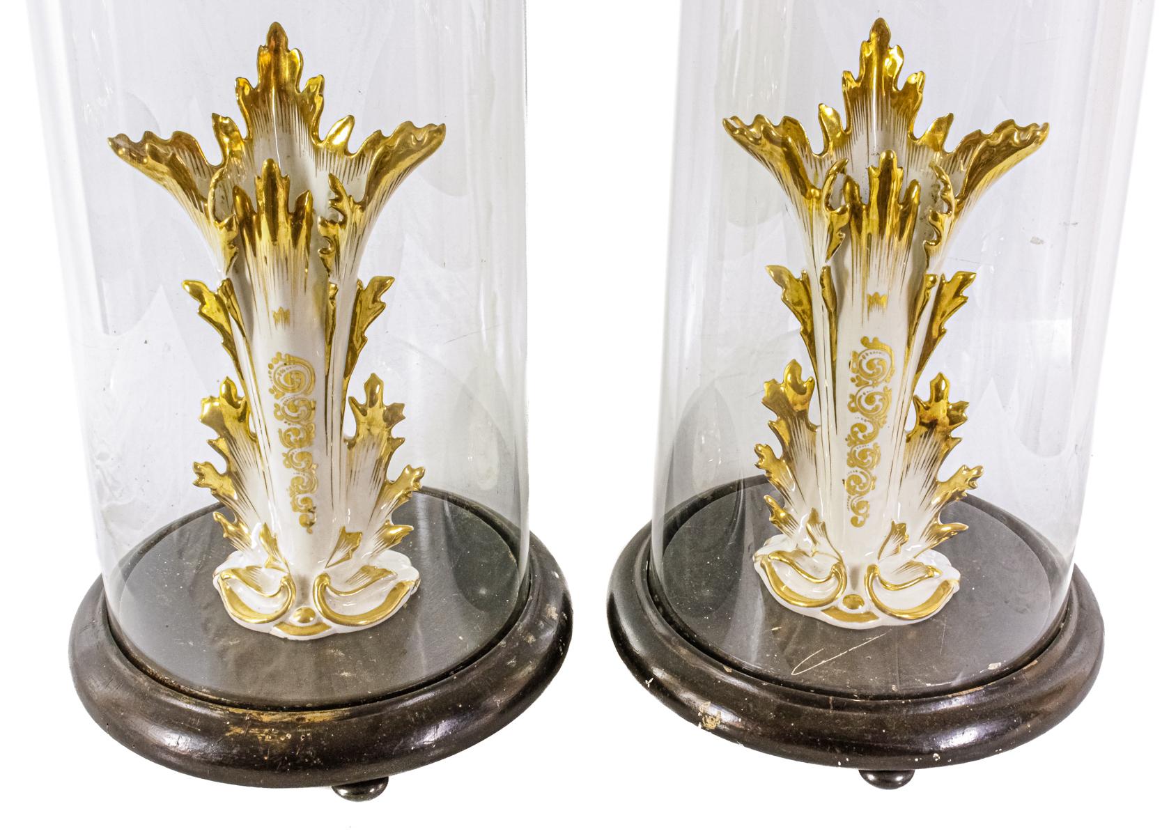 PAREJA DE URNAS DE CRISTAL