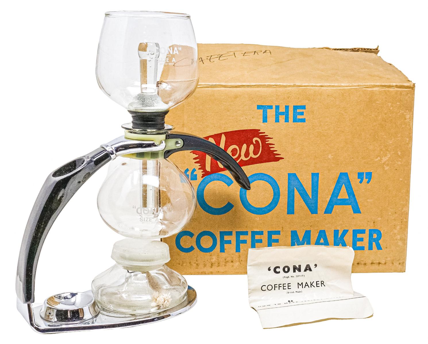 CAFETERA DE DISEÑO "CONA" DE MEDIADOS DEL S.XX
