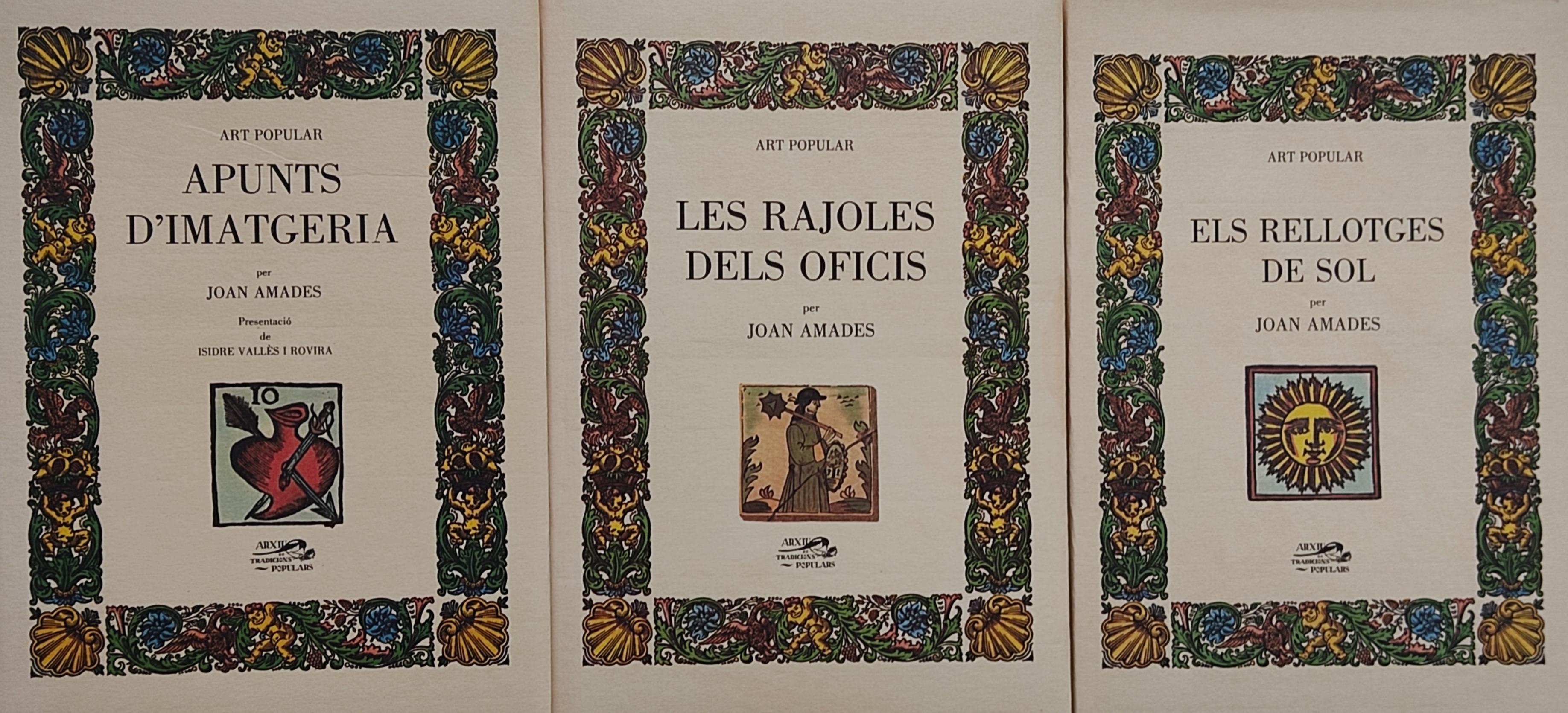 TRES LIBROS DE JOAN AMADES.   