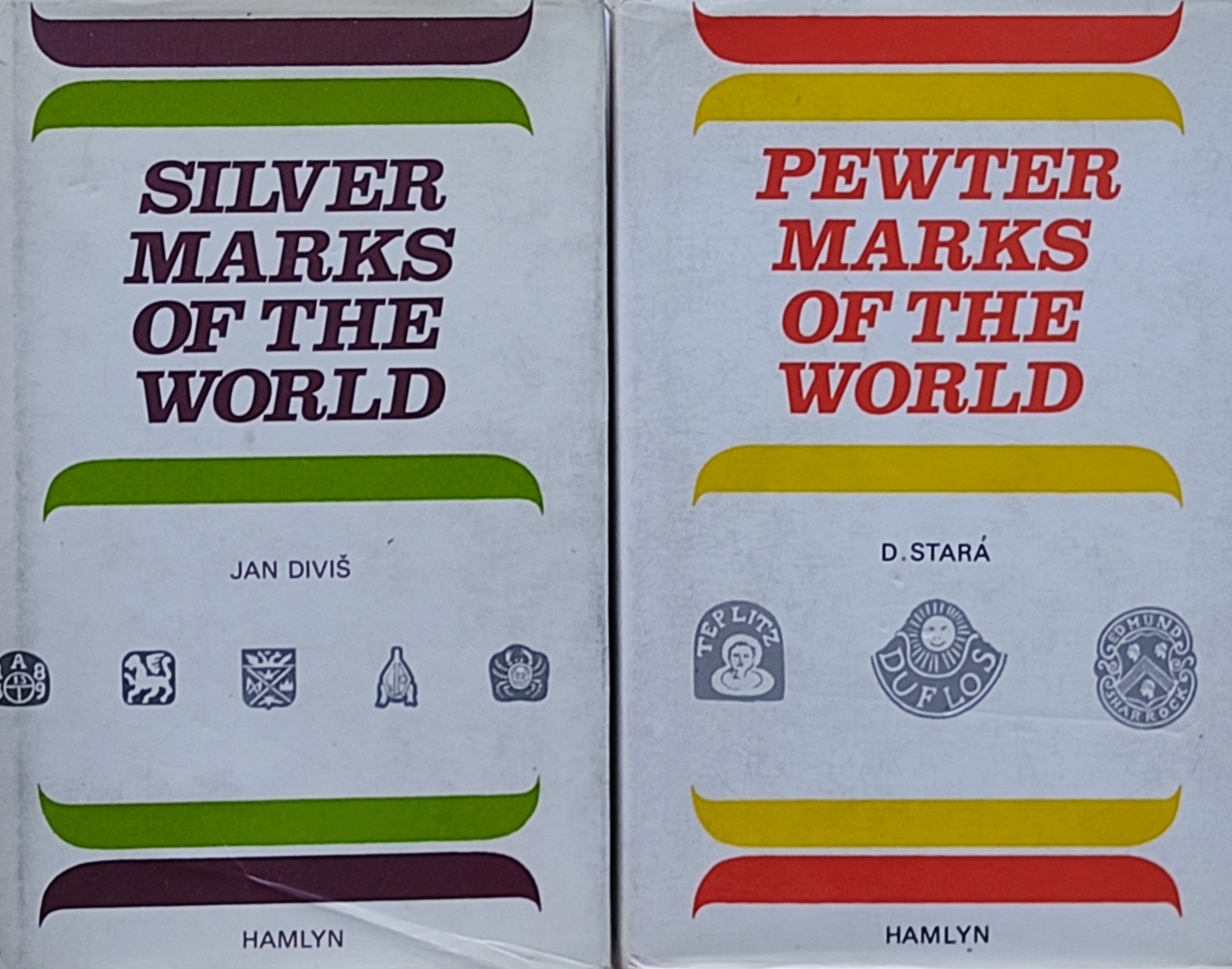 DOS LIBROS SOBRE MARCAS DE ORFEBRES Y MANUFACTURAS.