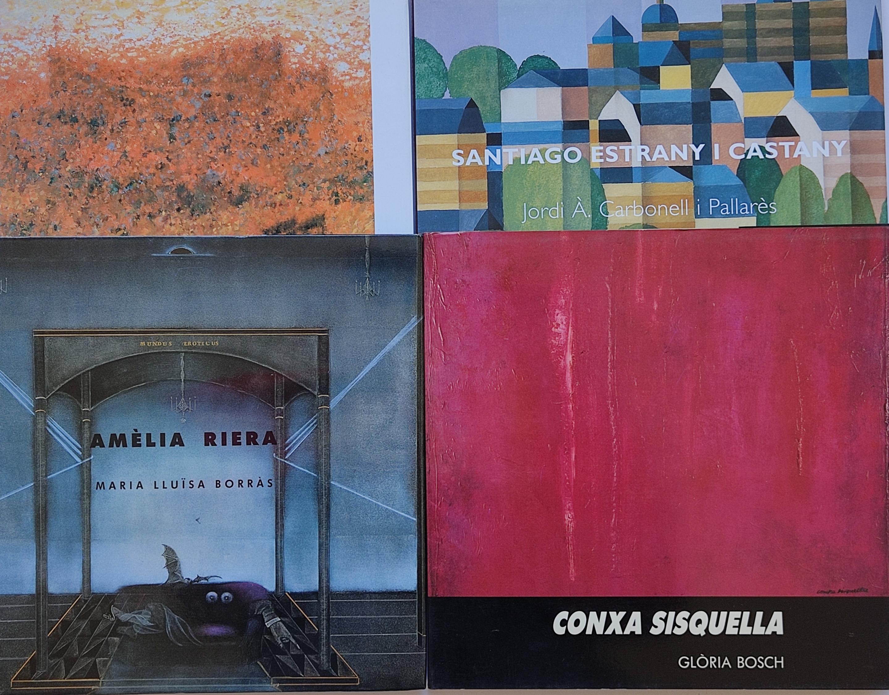 CUATRO LIBROS SOBRE ARTISTAS CATALANES.   