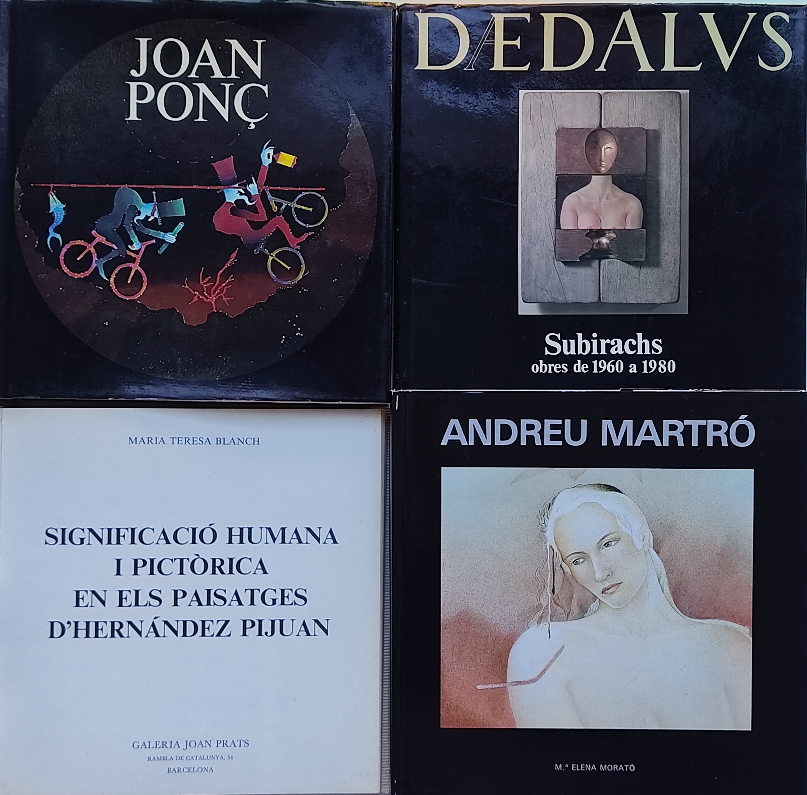 CUATRO LIBROS SOBRE ARTISTAS CATALANES.   