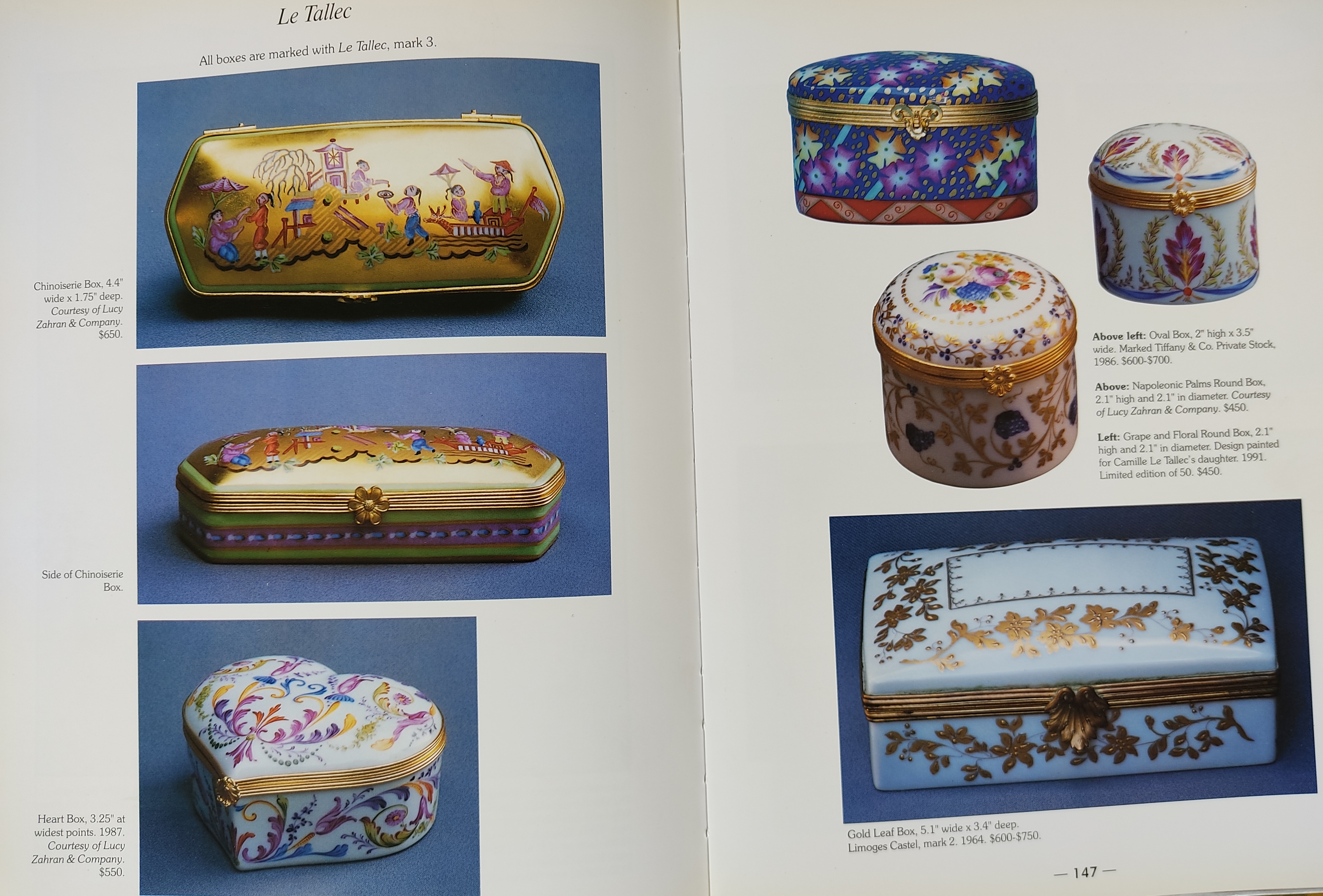 THE DECORATIVE ART OF LIMOGES.  PORCELAIN AND BOXES