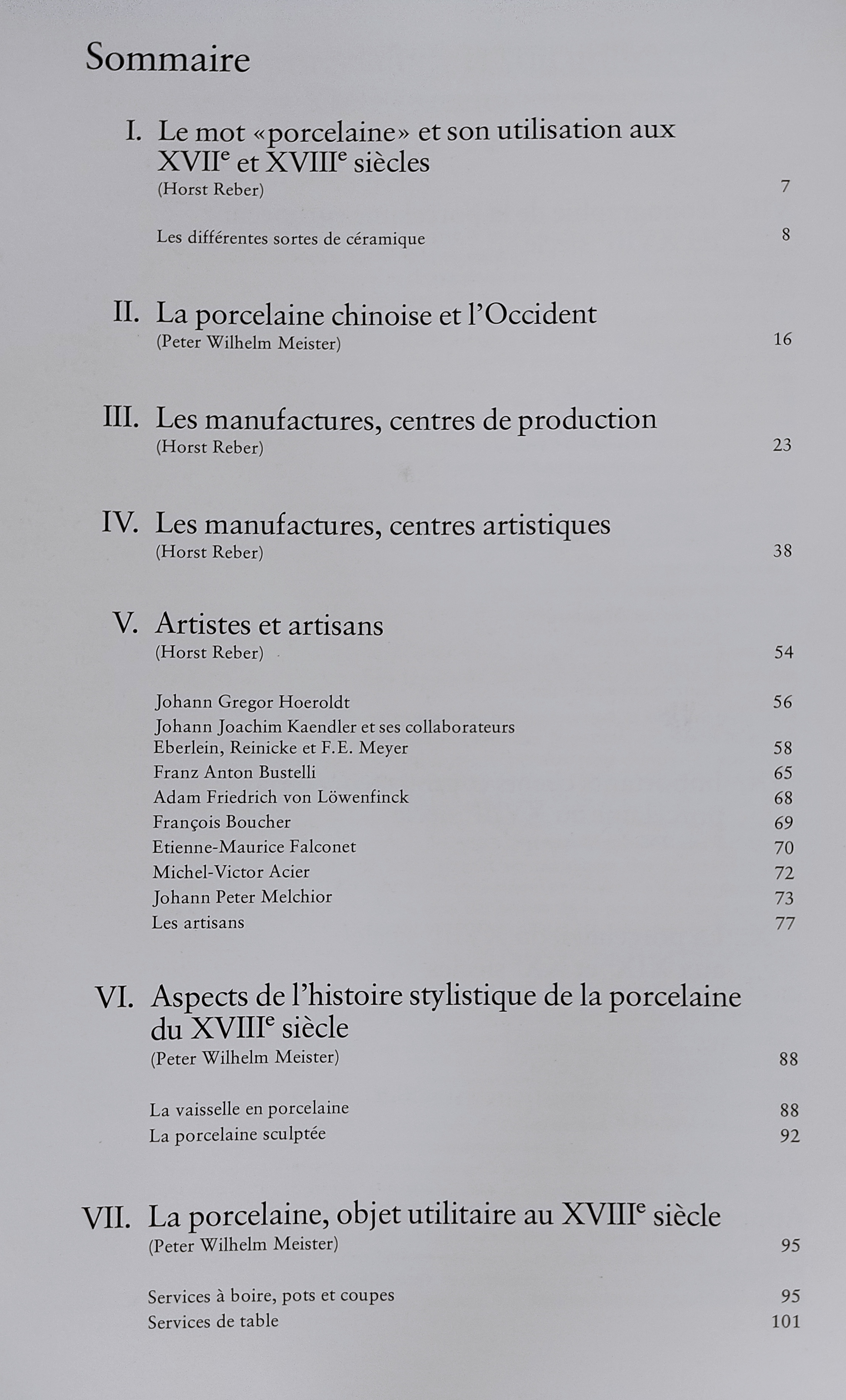 LA PORCELAINE EUROPÉENNE DU XVIIIe SIÈCLE.   