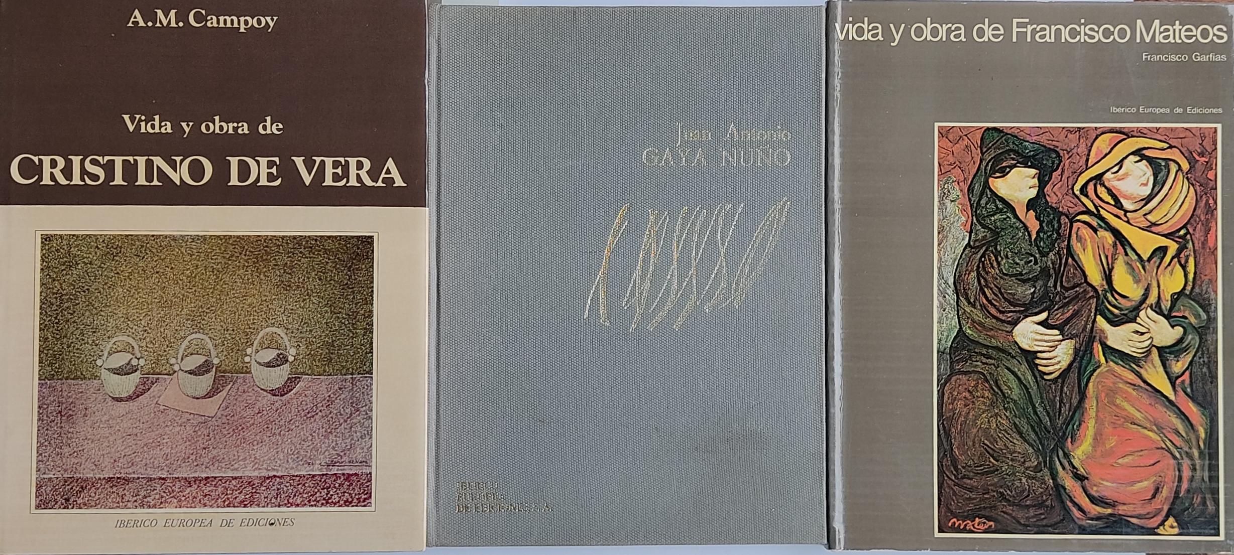 TRES LIBROS SOBRE PINTORES ESPAÑOLES.   