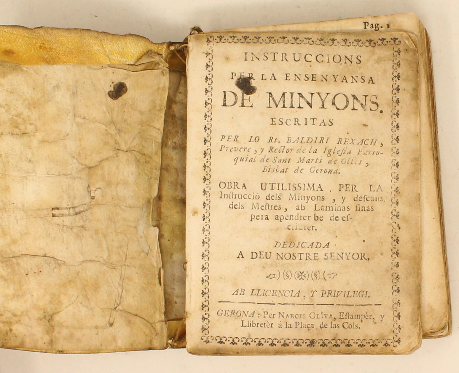 INSTRUCCIONS PER LA ENSENYANSA DELS MINYONS