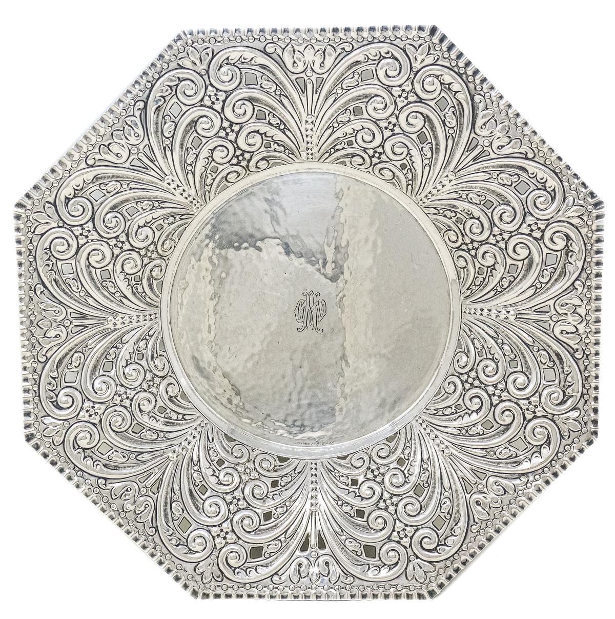 CENTRO DE MESA EN PLATA DEL PRIMER TERCIO DEL S.XX