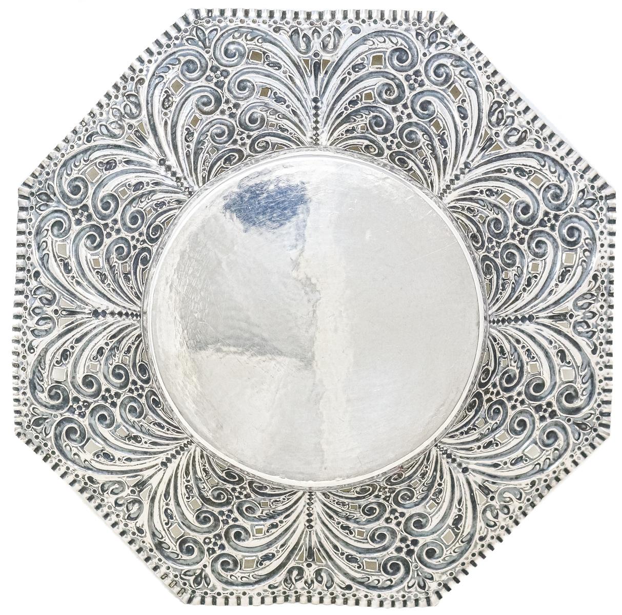 CENTRO DE MESA EN PLATA DEL PRIMER TERCIO DEL S.XX