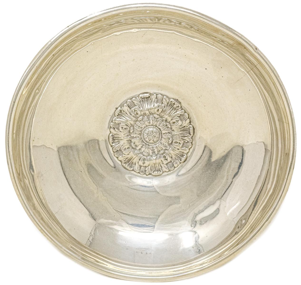 CENTRO DE MESA DE PLATA DE LOS AÑOS 70