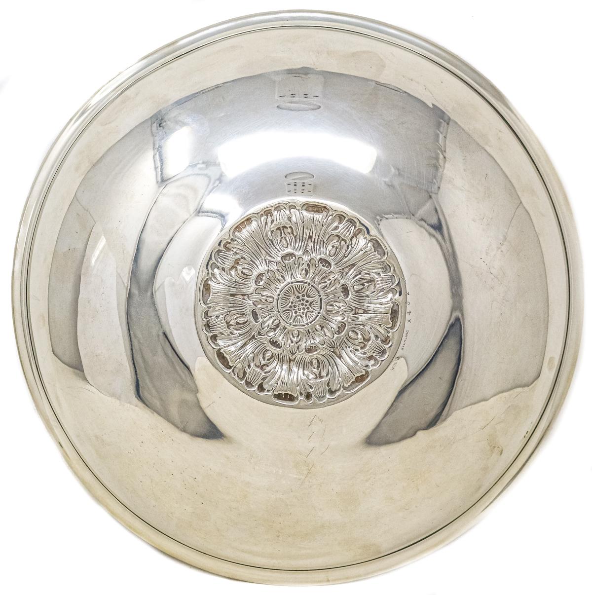 CENTRO DE MESA DE PLATA DE LOS AÑOS 70