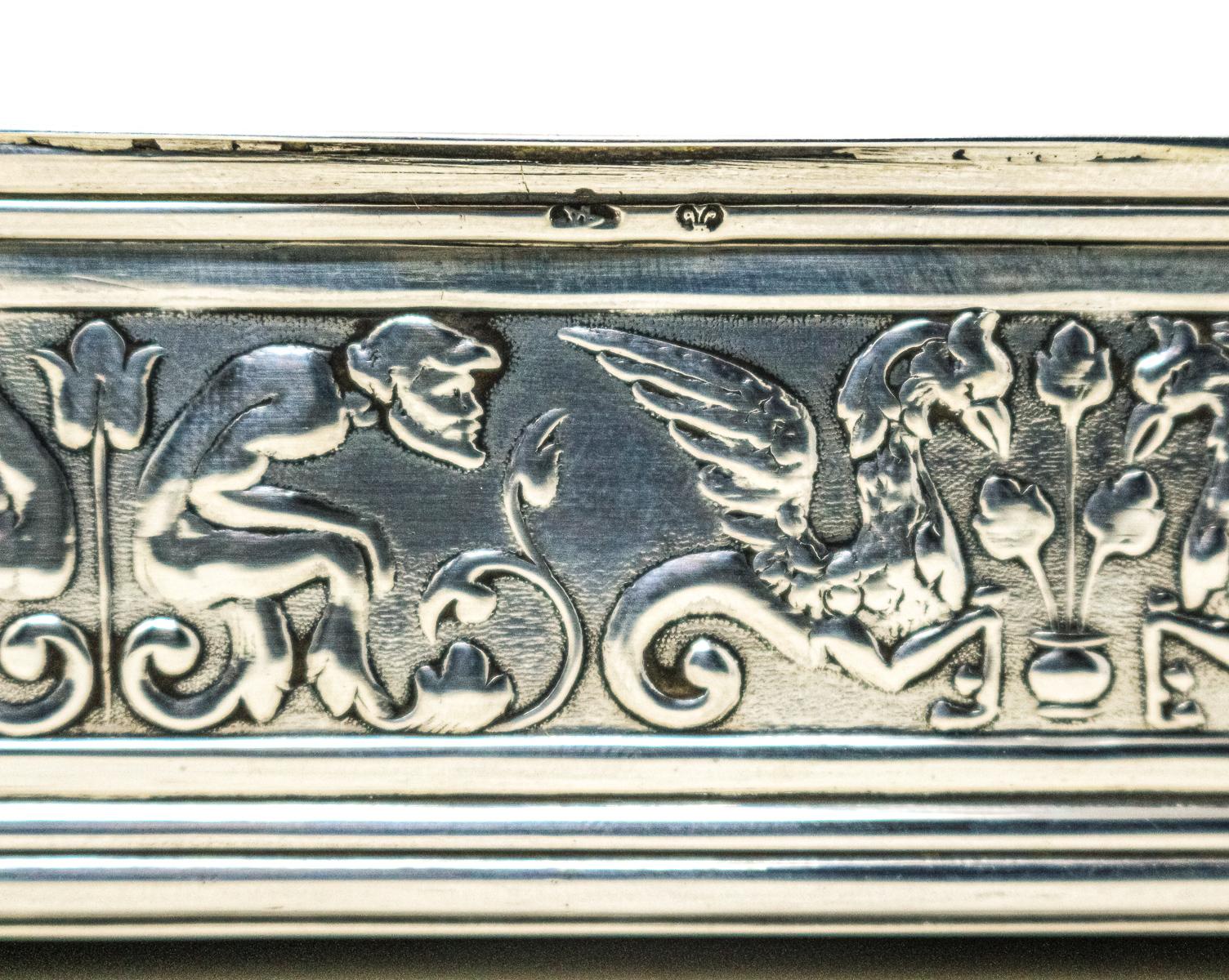 DOS CAJAS TABAQUERAS EN PLATA DE MEDIADOS DEL S.XX