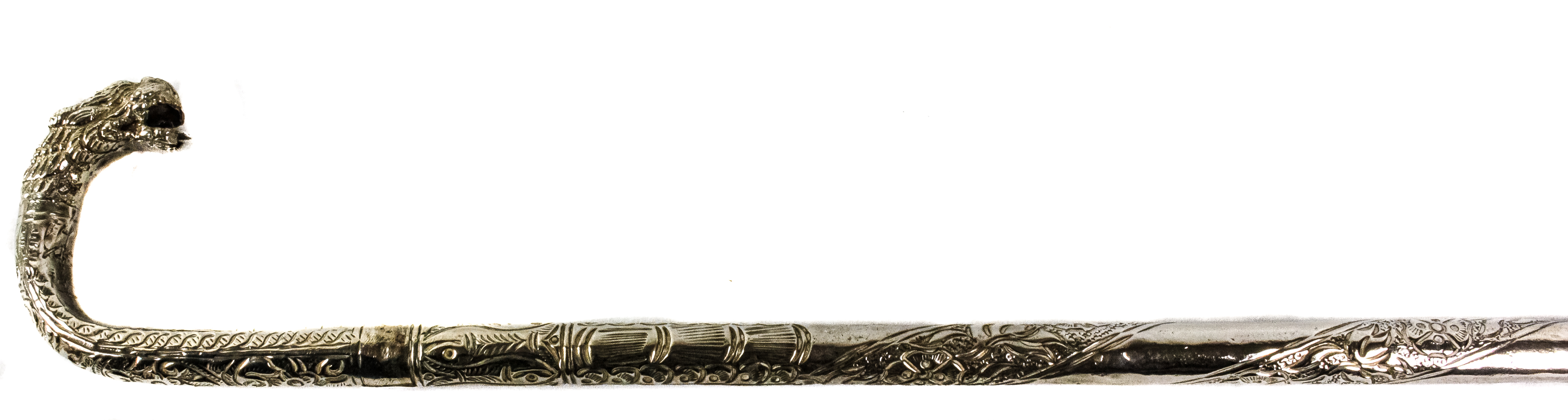 BASTÓN DE COLECCION EN METAL LABRADO