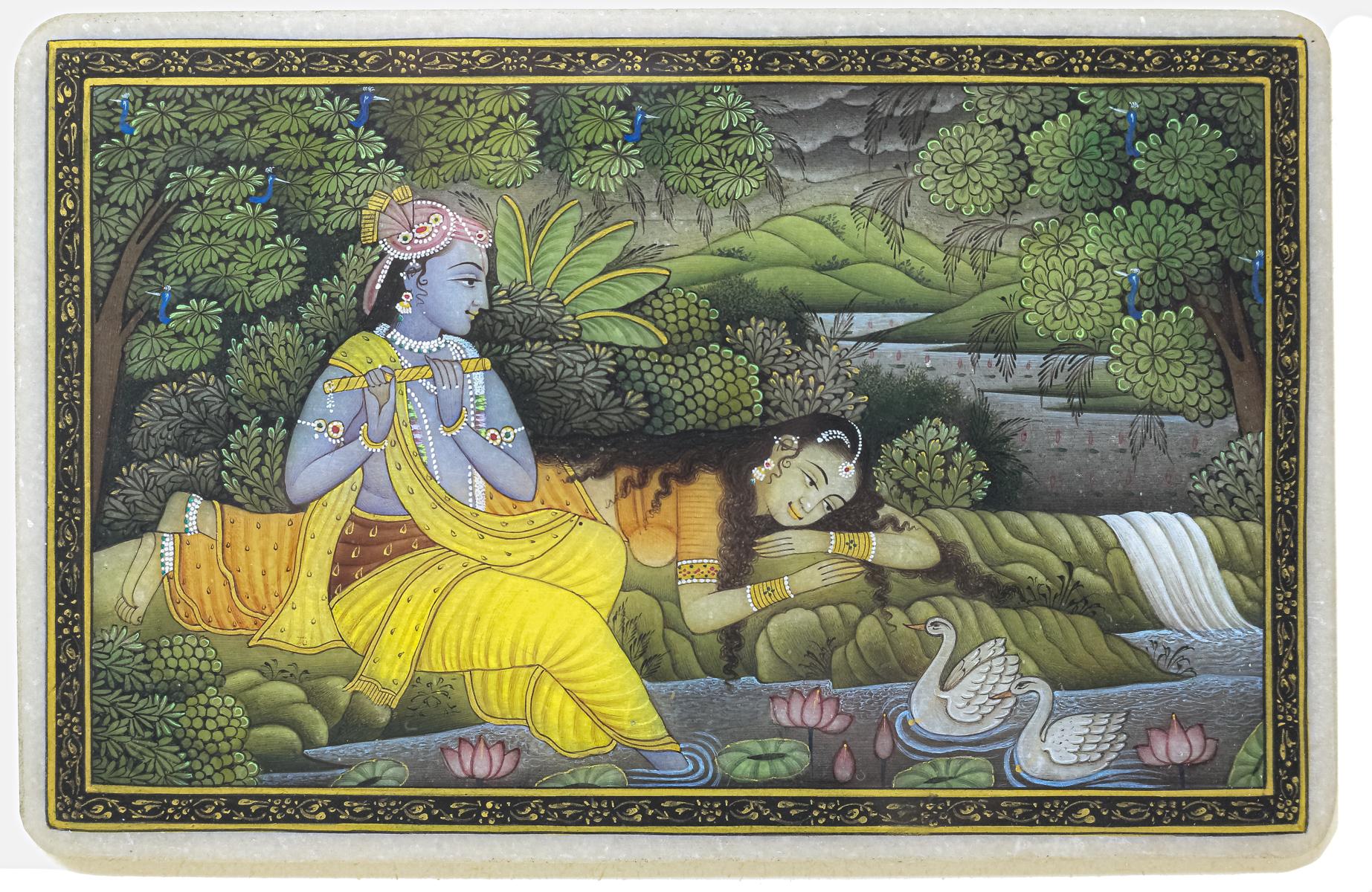 DOS MINIATURAS DE LA INDIA DEL ÚLTIMO TERCIO DE S. XX