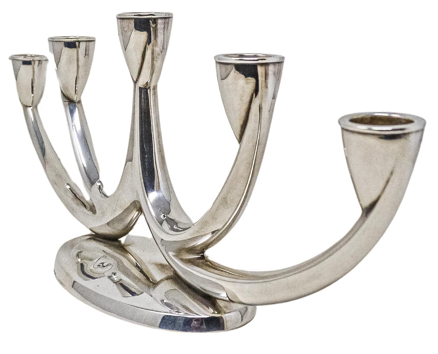 CANDELABRO DE PLATA DE LOS AÑOS 70