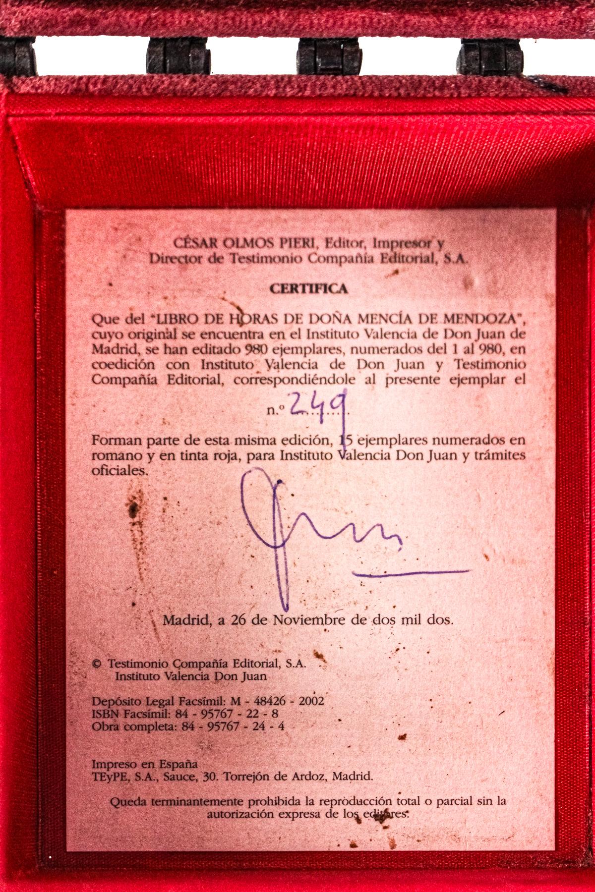 "LIBRO DE HORAS DE DOÑA MENCÍA DE MENDOZA"