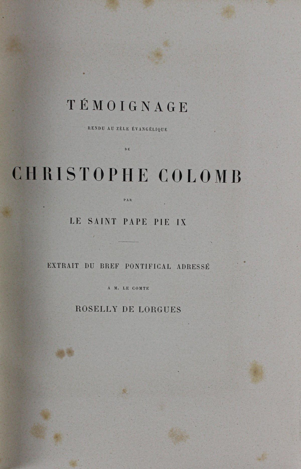 "CHRISTOFHE COLOMB"