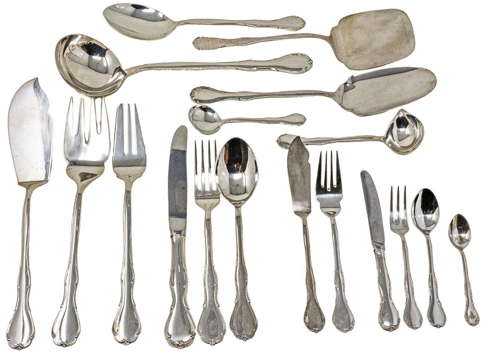 CUBERTERÍA EN PLATA DEL ÚLTIMO CUARTO DEL S.XX