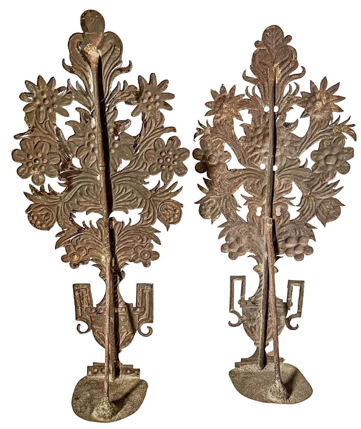PAREJA DE COMPOSICIONES DECORATIAS  CIRCA 1800