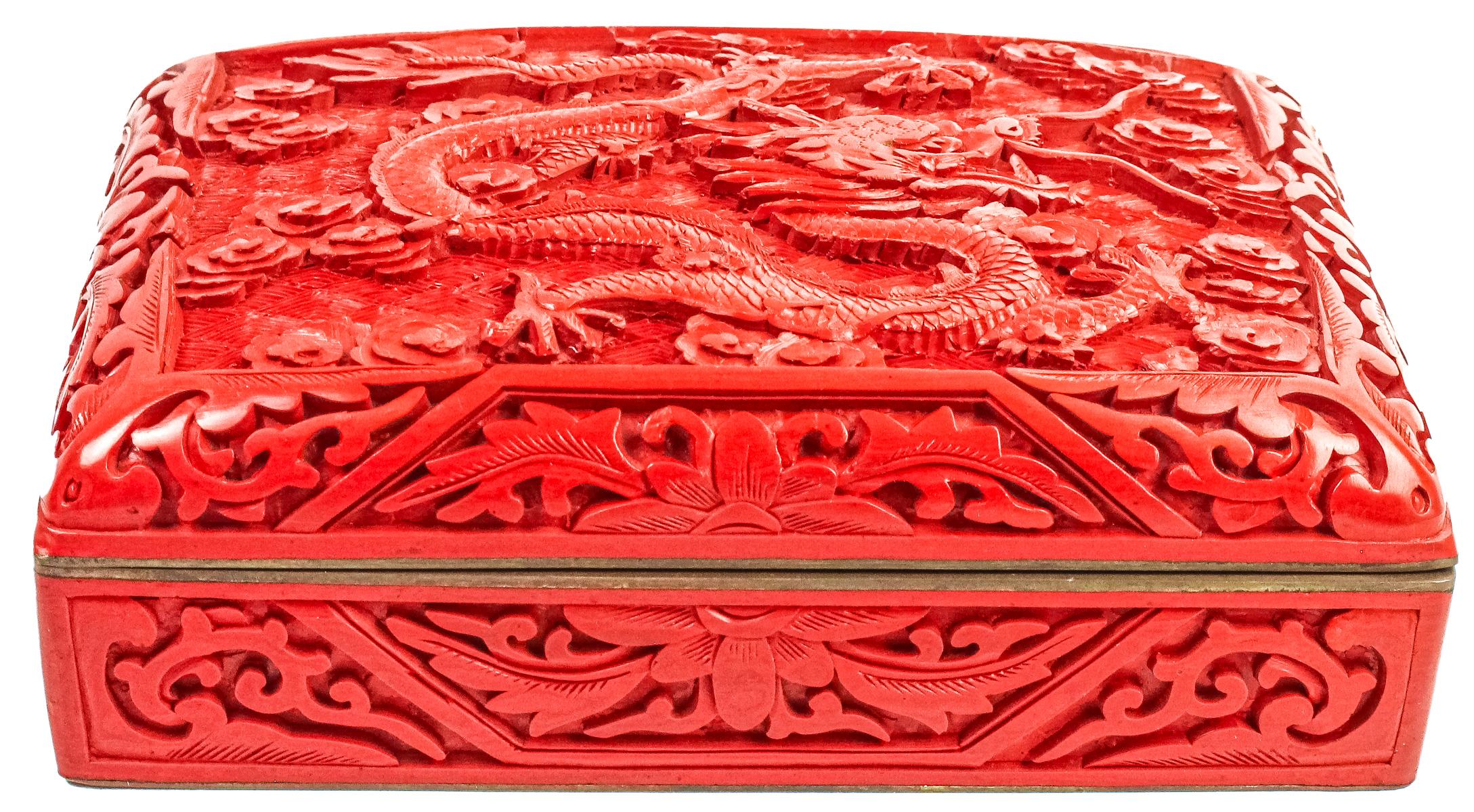 CAJA LACADA CHINA, DE LA PRIMER MITAD DEL S.XX