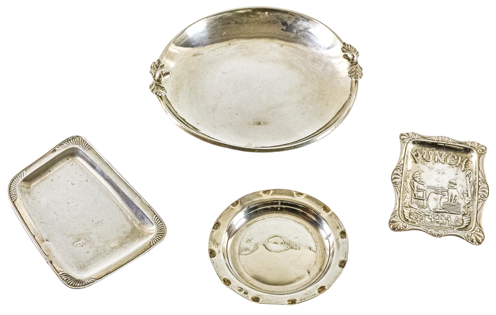 CUATRO PLATITOS DE PLATA DE LOS AÑOS 60/70