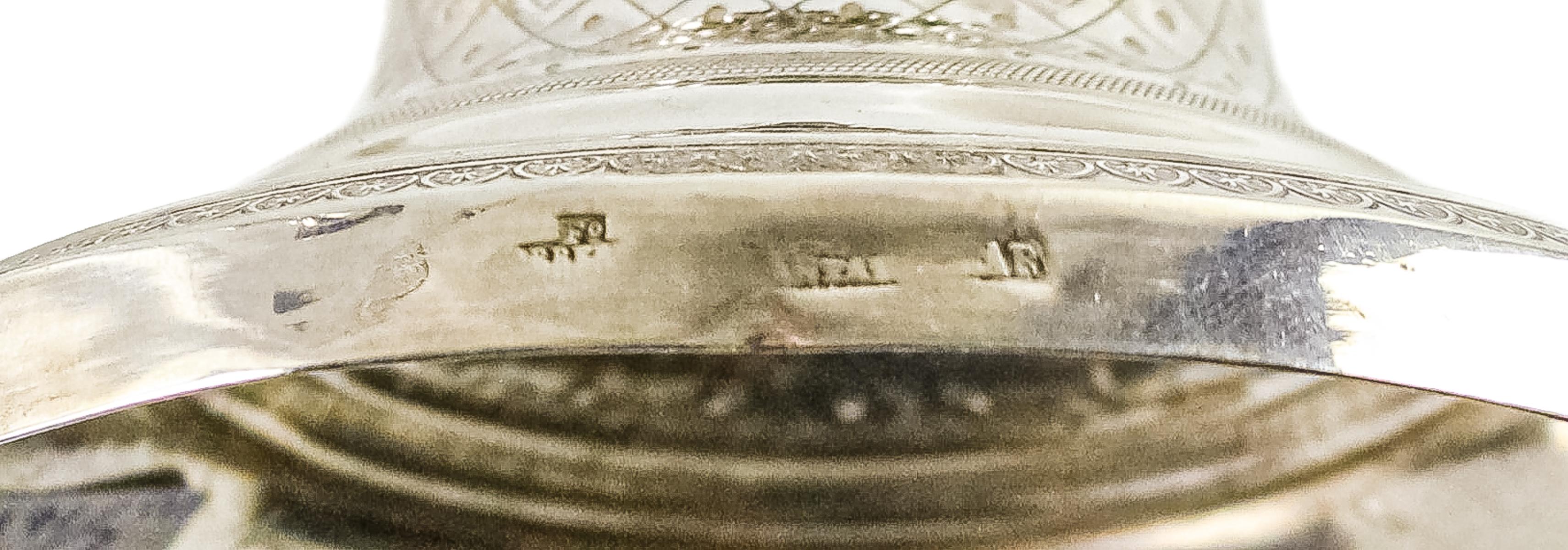 PAREJA DE CANDELEROS DE PLATA DEL SIGLO XIX