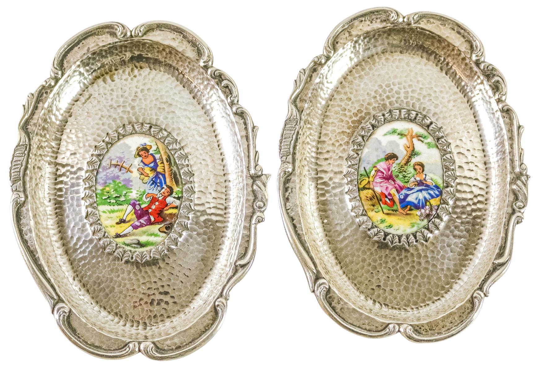 CUATRO CENTRITOS DE PLATA DE LOS AÑOS 60