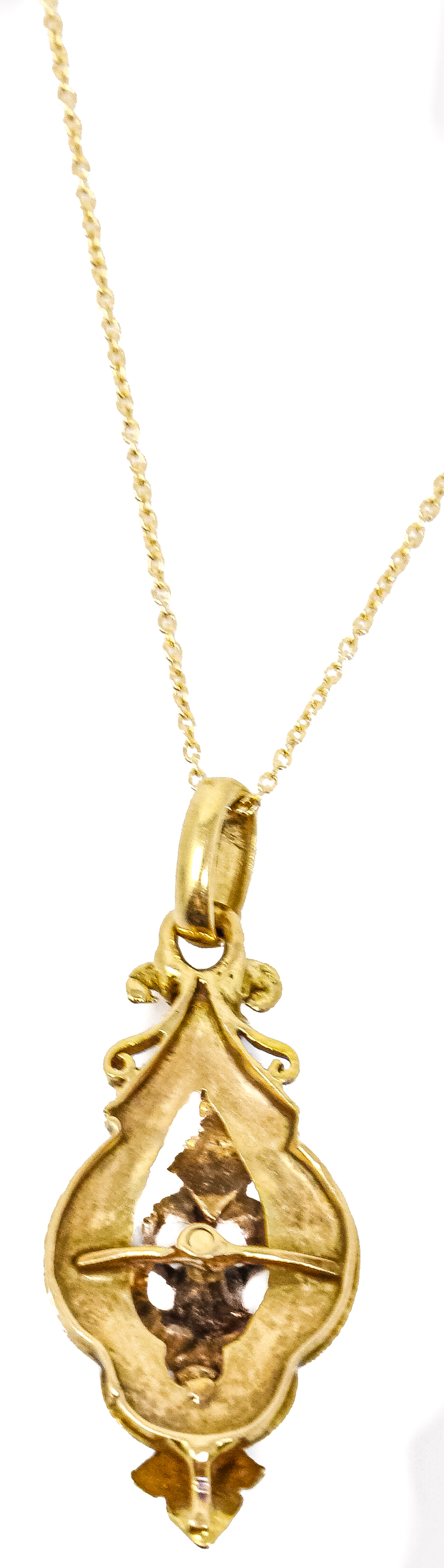 COLGANTE CON CADENA DE FLES. DEL S.XIX