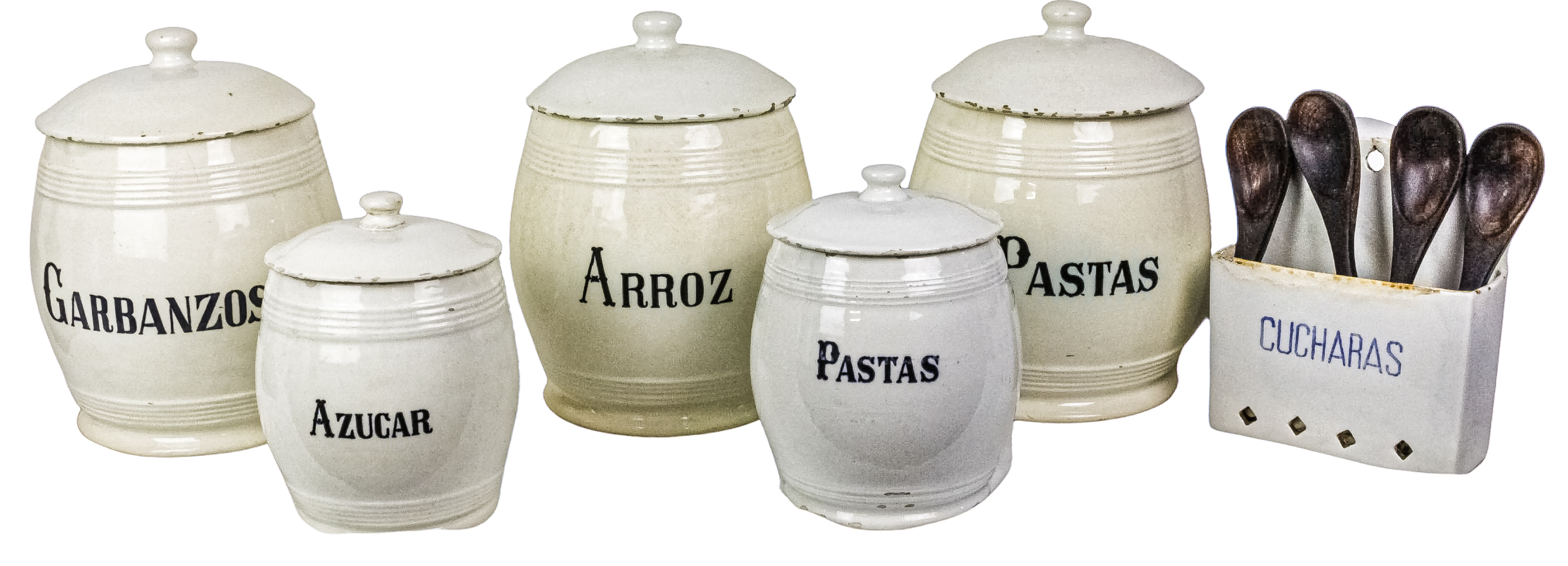 CONJUNTO DE TARROS DE COCINA DE PRINCIPIOS DEL S.XX