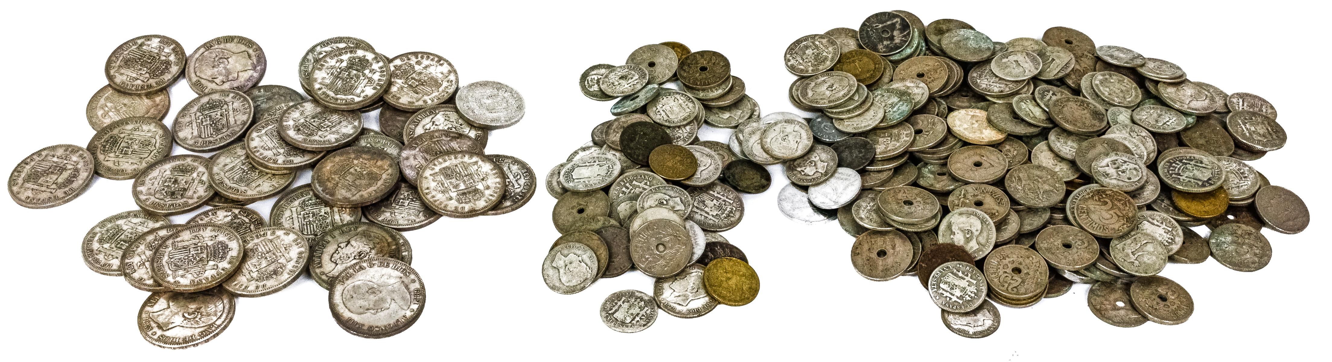 GRAN LOTE DE MONEDAS EN PLATA 