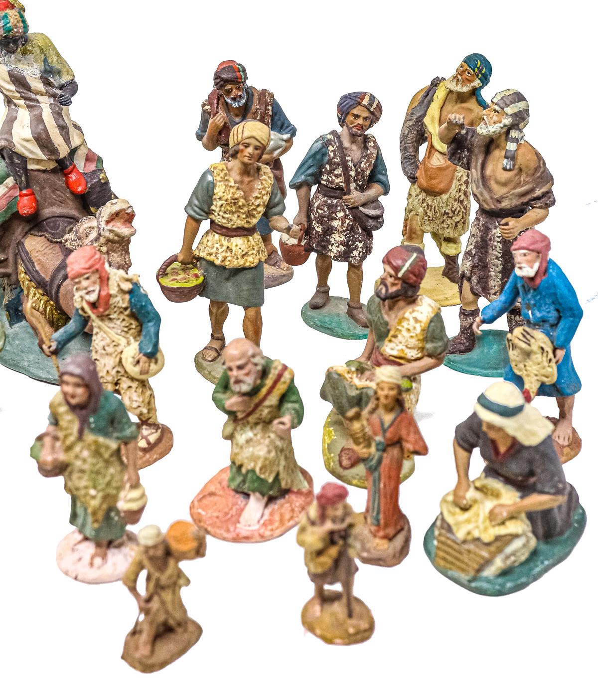 CONJUNTO DE FIGURAS DE PESEBRE DE LOS AÑOS 50/60