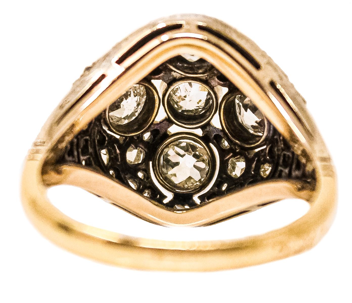 SORTIJA CON DIAMANTES DE PPS. DEL S.XX