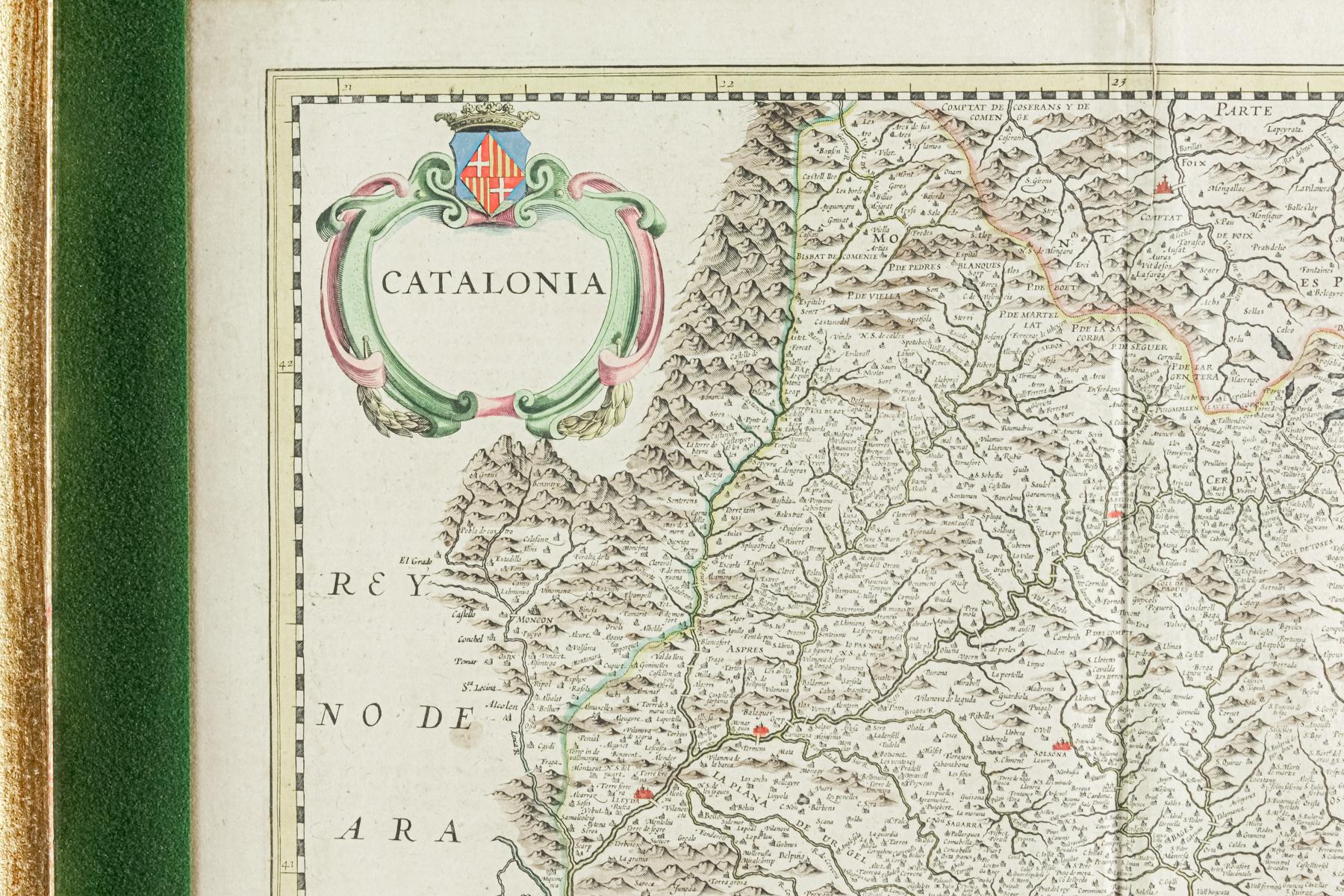 MAPA DE CATALUÑA CIRCA 1652