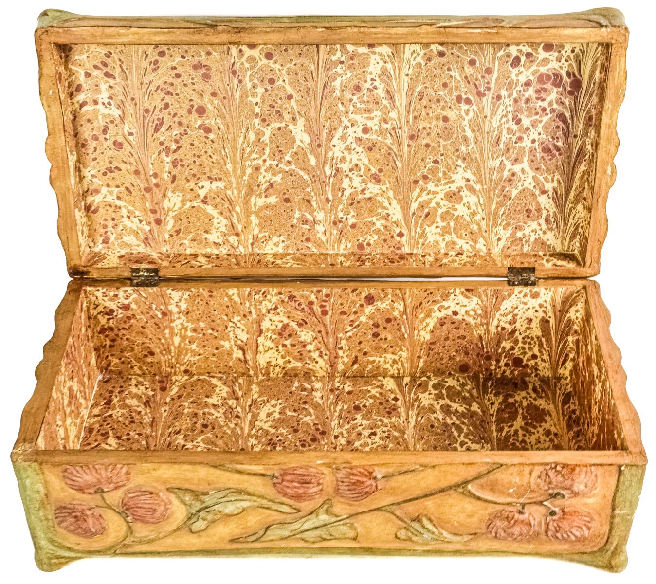 CAJA PARA GUANTES ART NOUVEAU DE PRINCIPIOS DEL S.XX