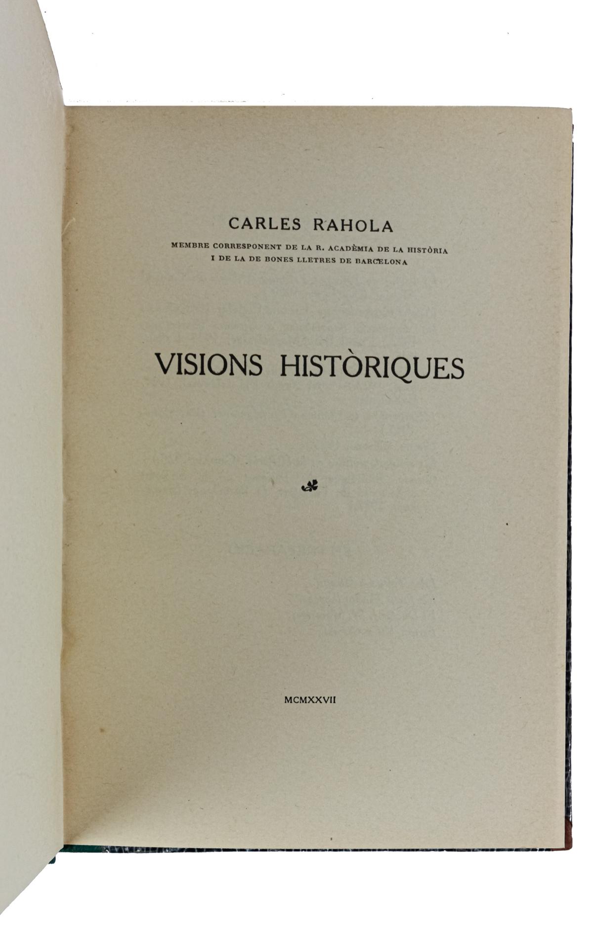 "VISIONS HISTÓRIQUES"