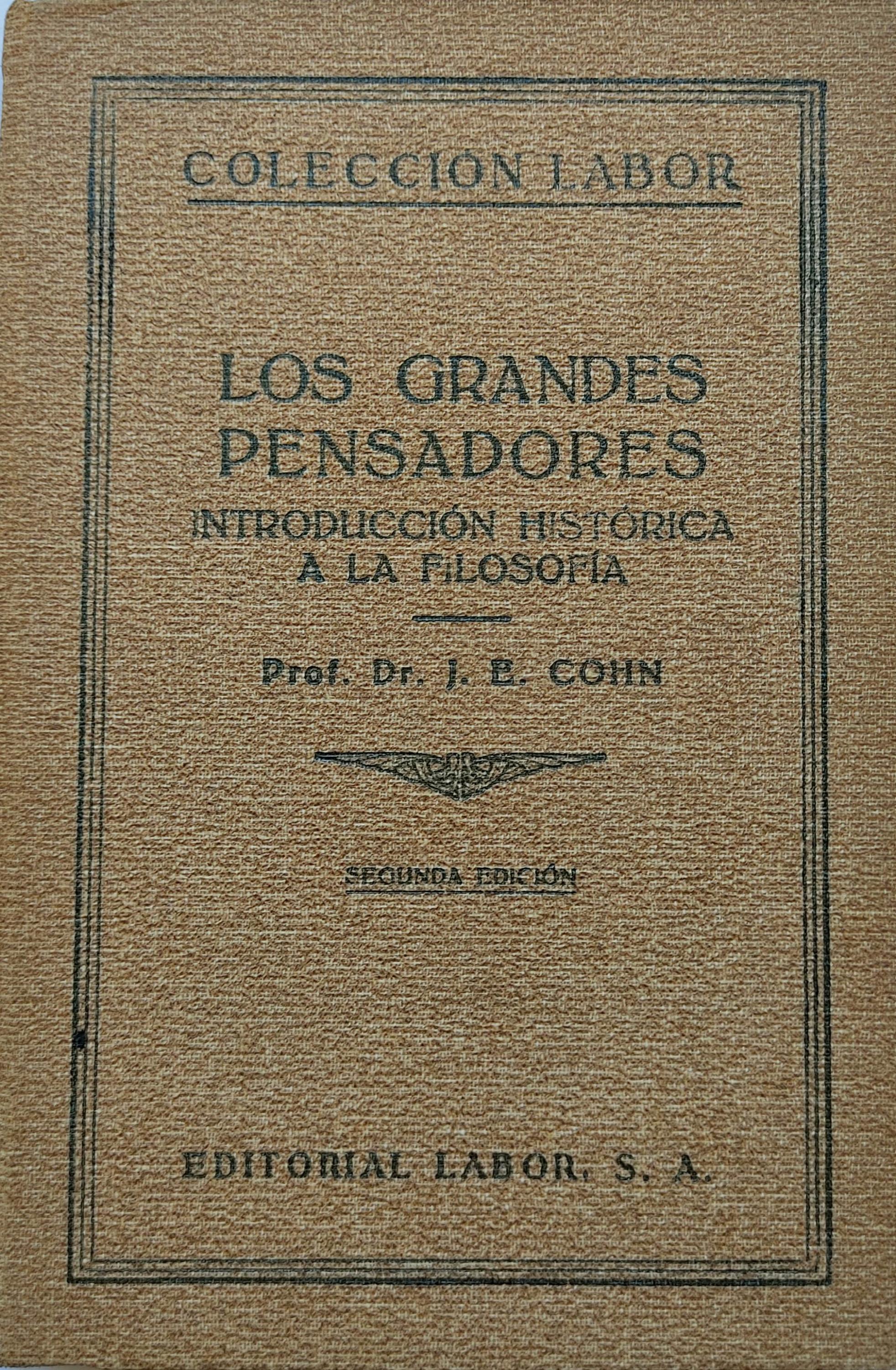 LOS GRANDES PENSADORES:  INTRODUCCIÓN HISTÓRICA ...