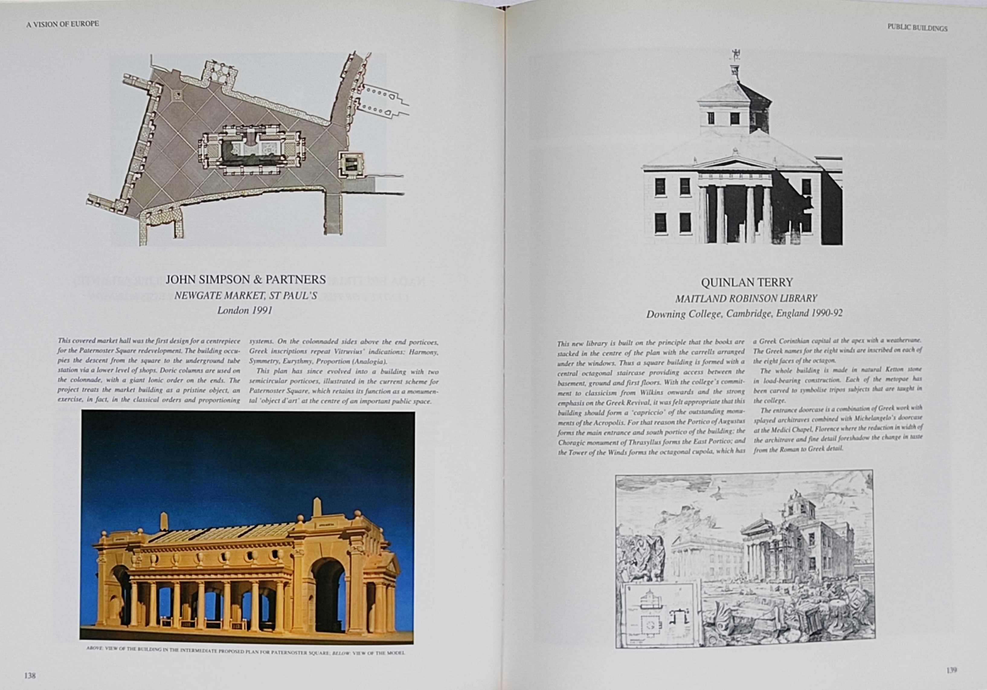 BUILDING CLASSICAL:  A VISION OF EUROPE AND AMERICA.  ...