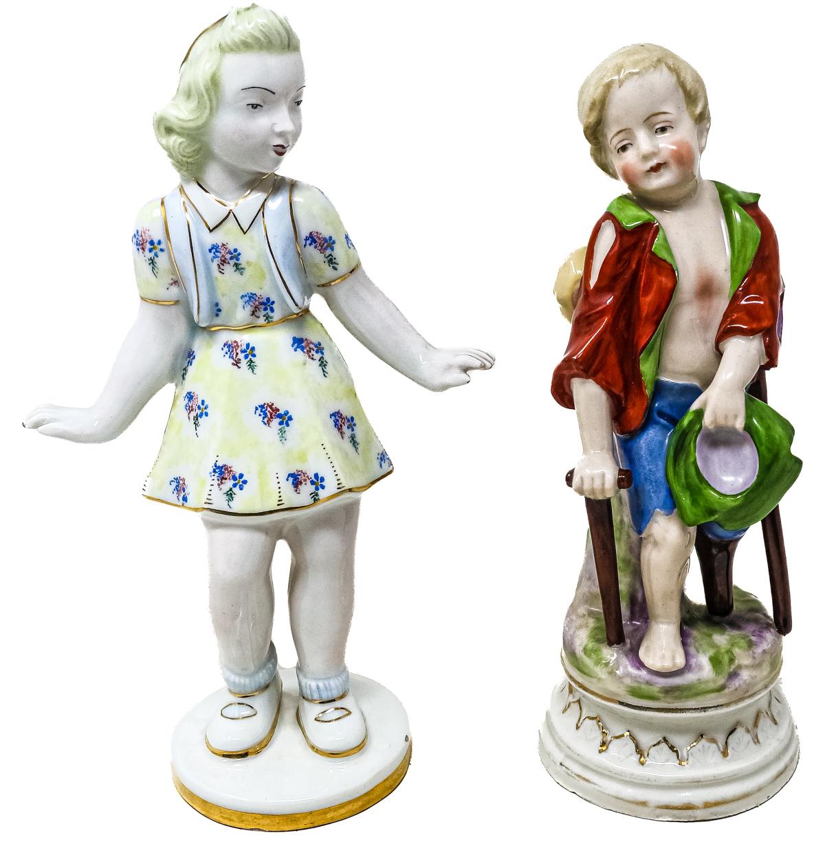 DOS FIGURITAS EN PORCELANA DE MEDIADOS DE S. XX