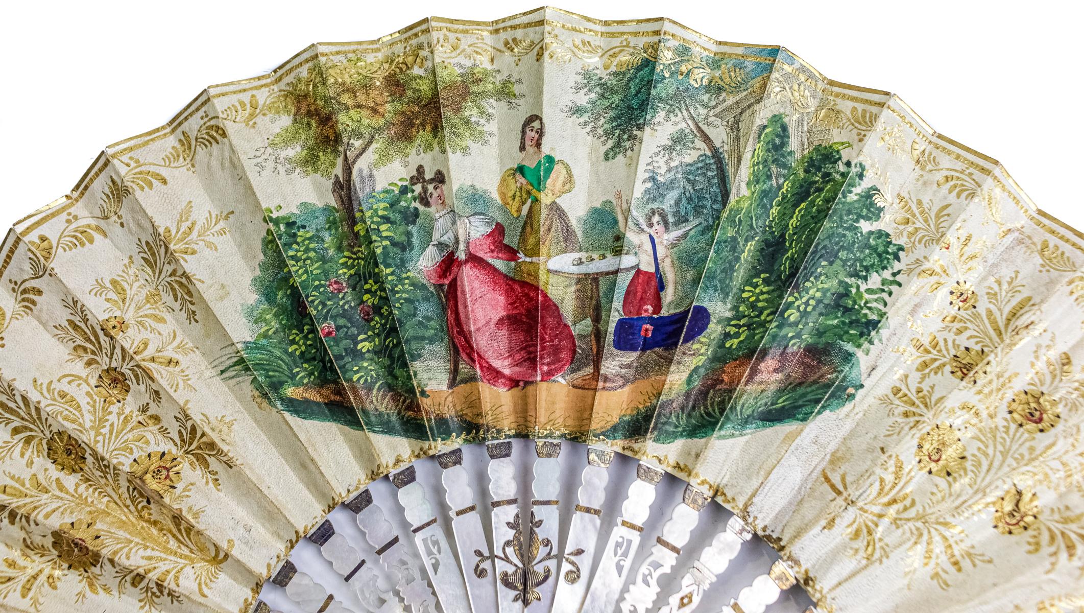 DOS ABANICOS DE FINALES DEL SIGLO XIX