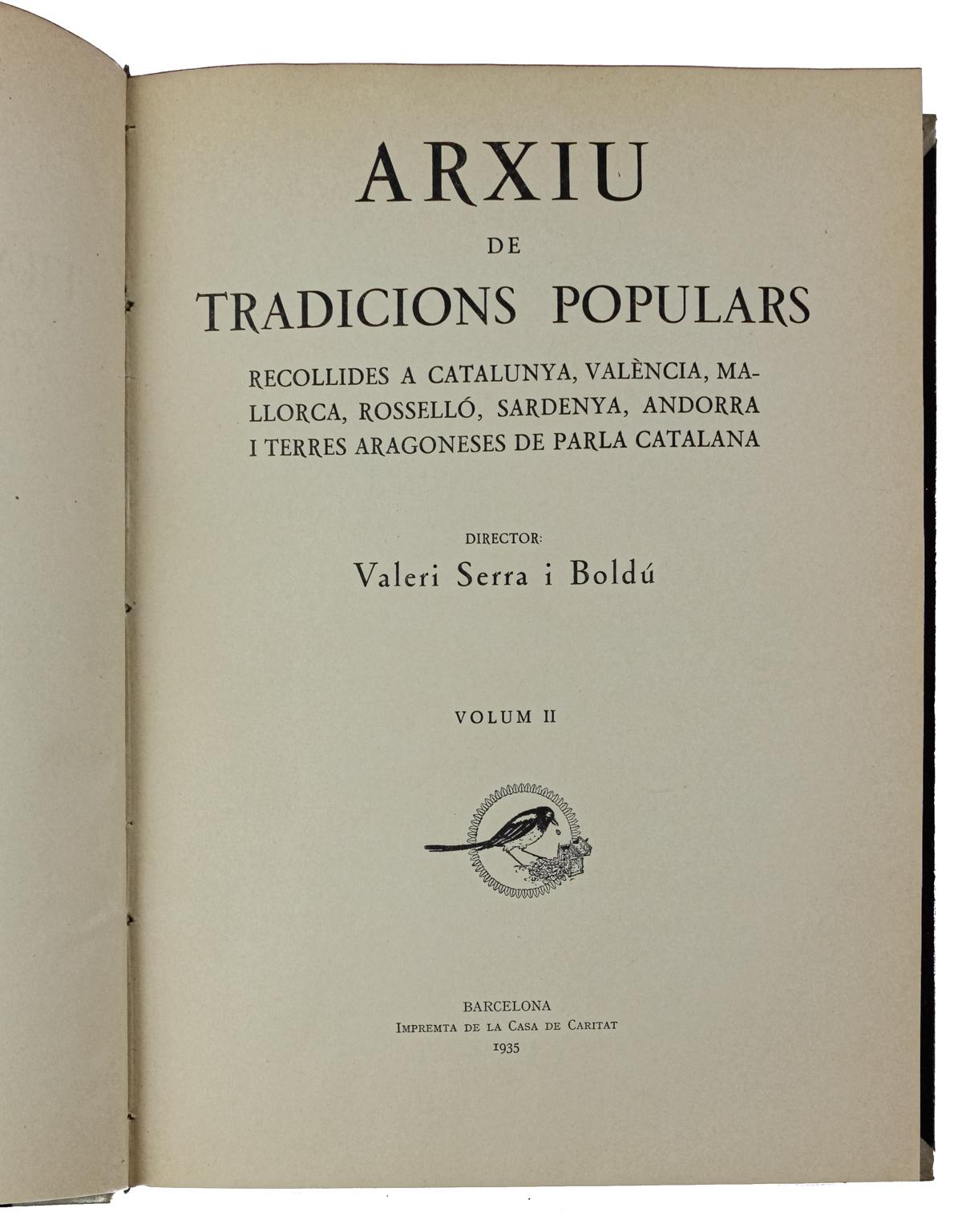 "ARXIU DE TRADICIONS POPULARS"