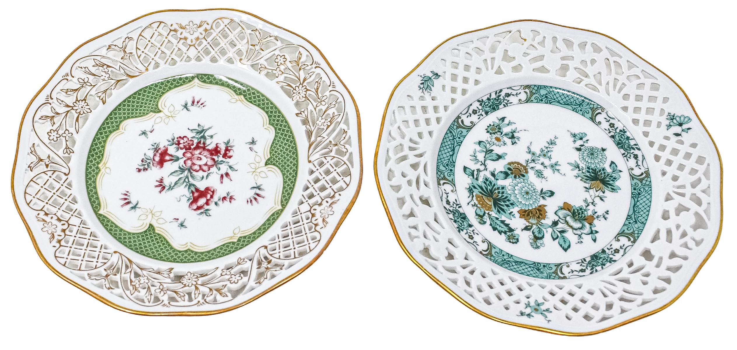 DOS PLATOS DECORATIVOS  DE PORCELANA ALEMANA