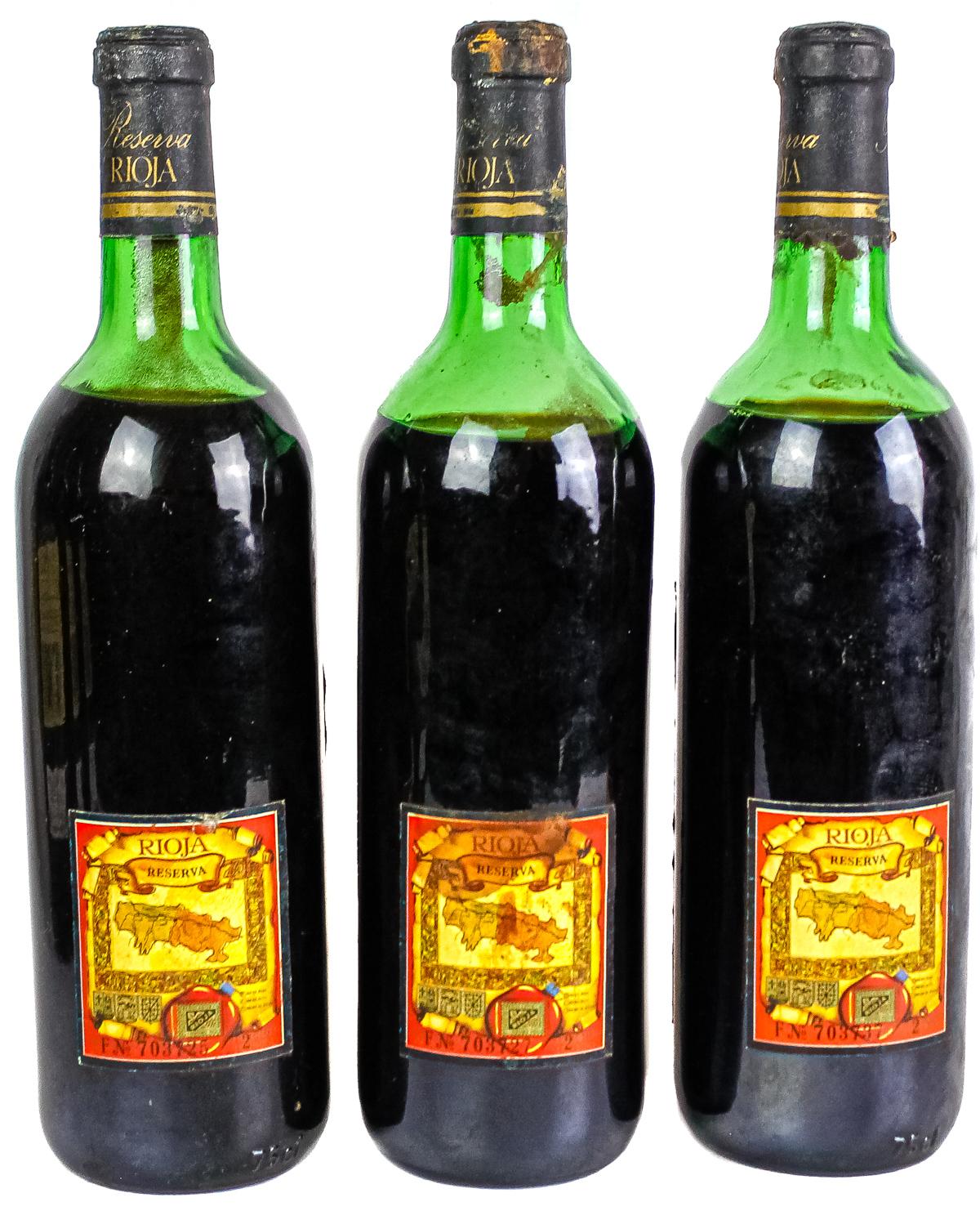 TRES BOTELLAS DE VINO BERBERANA