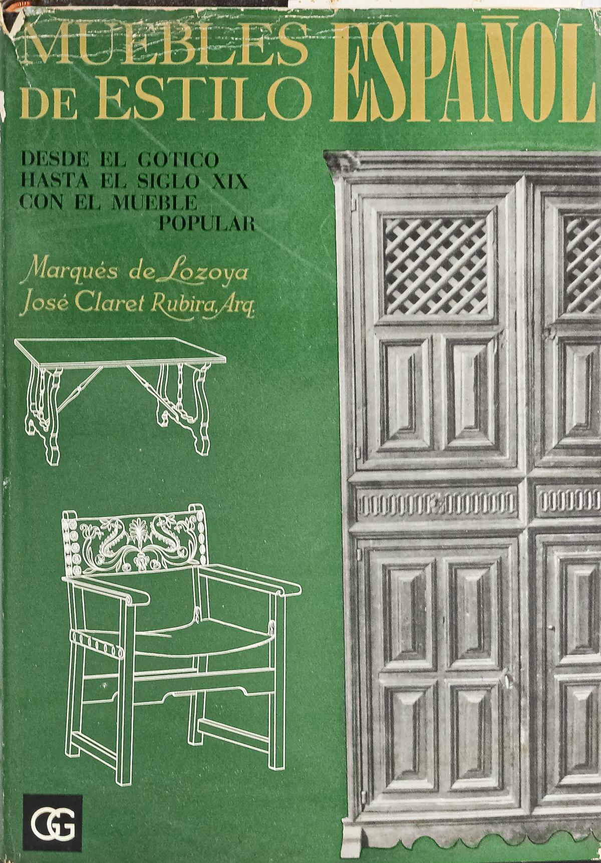 TRES LIBROS DE MUEBLES DE ESTILO ESPAÑOL, FRANCÉS E INGLÉS"