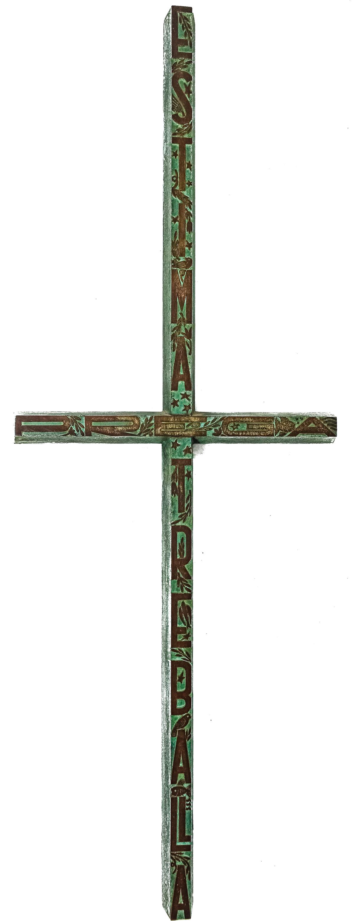 CRUZ EN BRONCE DE LOS SÑOS 70