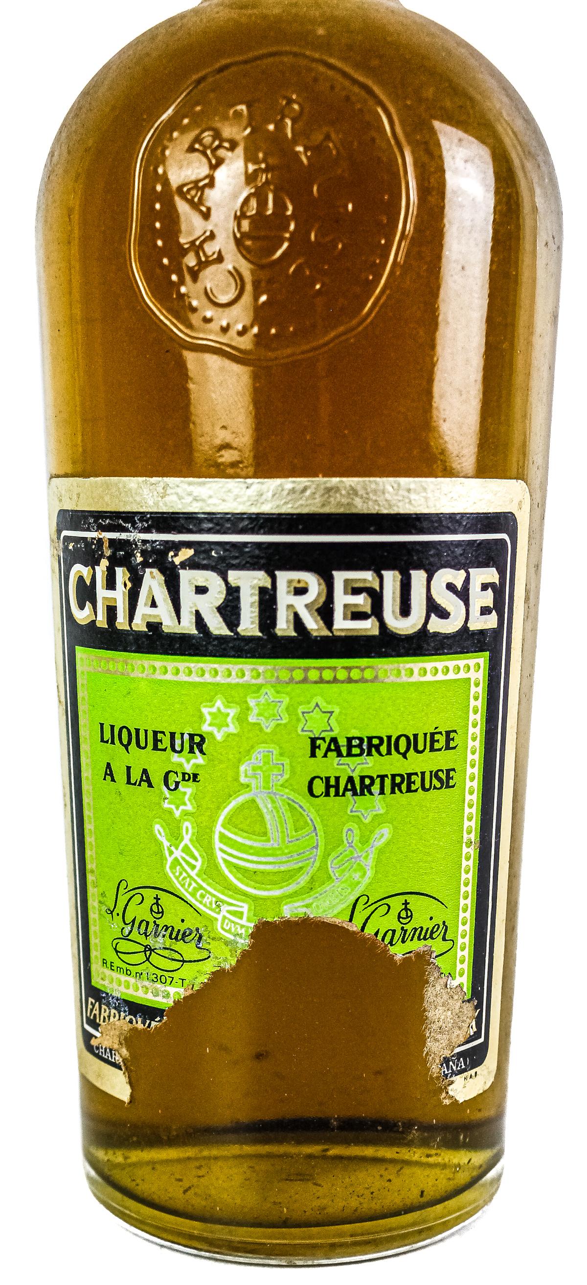 BOTELLA DE CHARTREUSE ETIQUETA VERDE