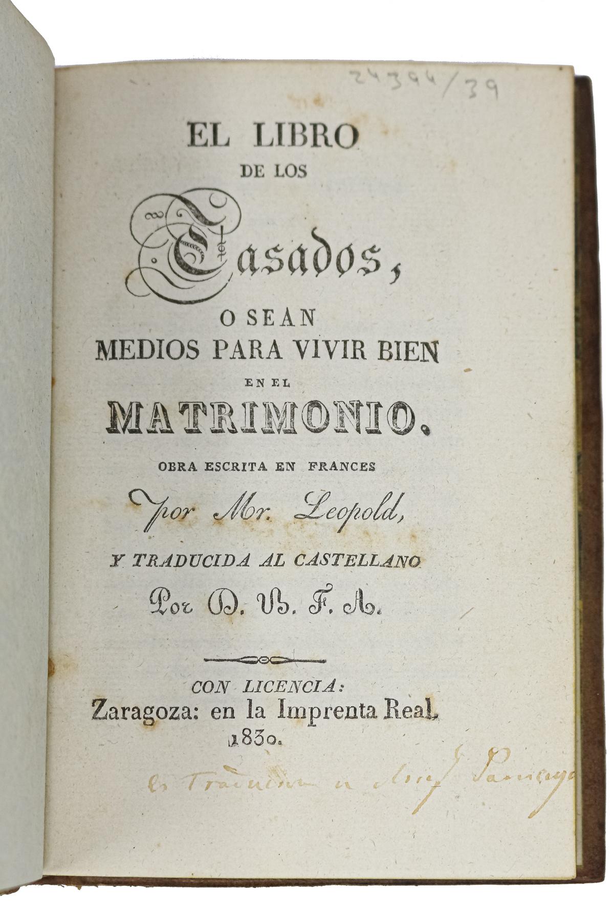 "EL LIBRO DE LOS CASADOS"